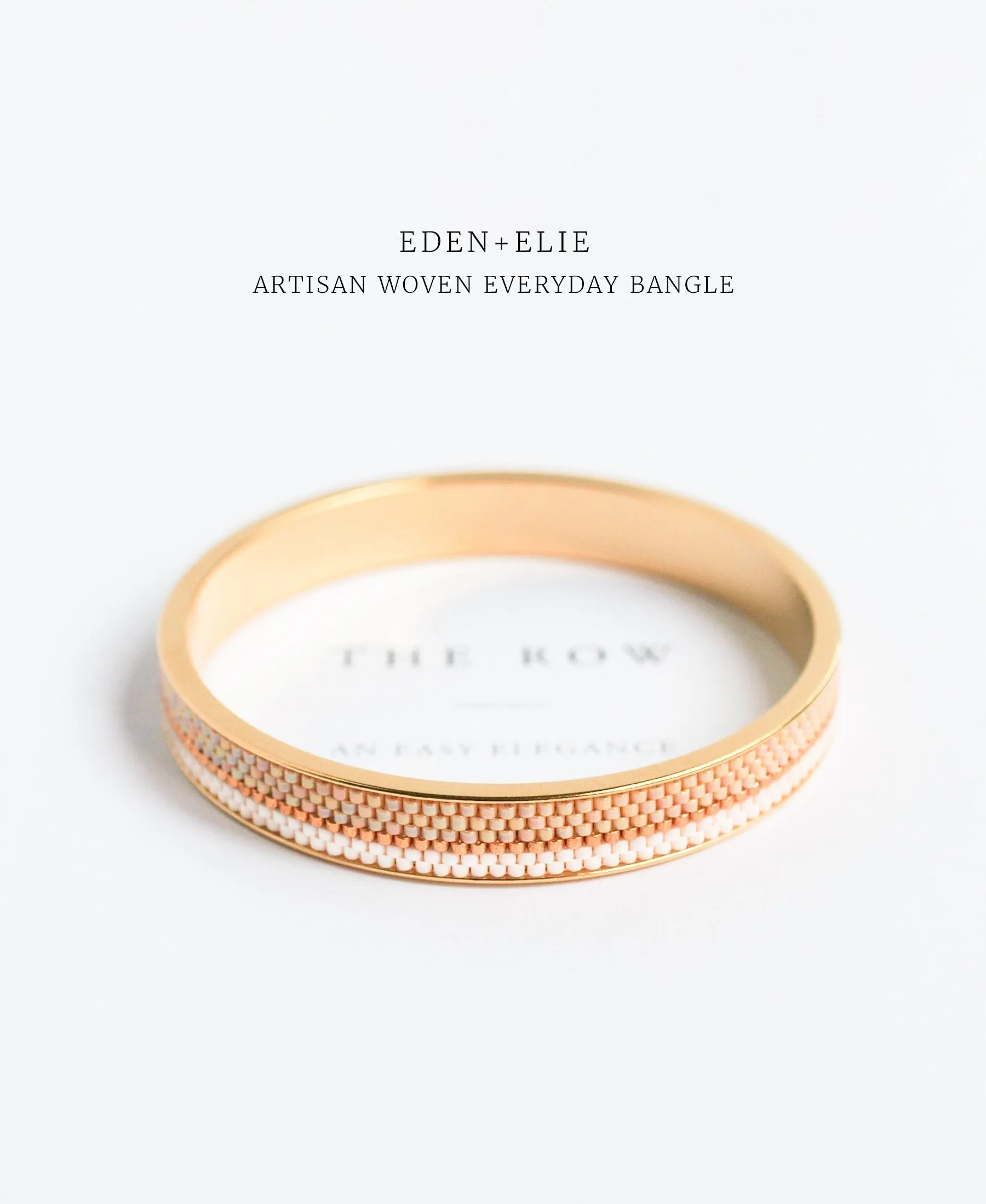 EDEN + ELIE Everyday gold narrow bangle - yacht blue