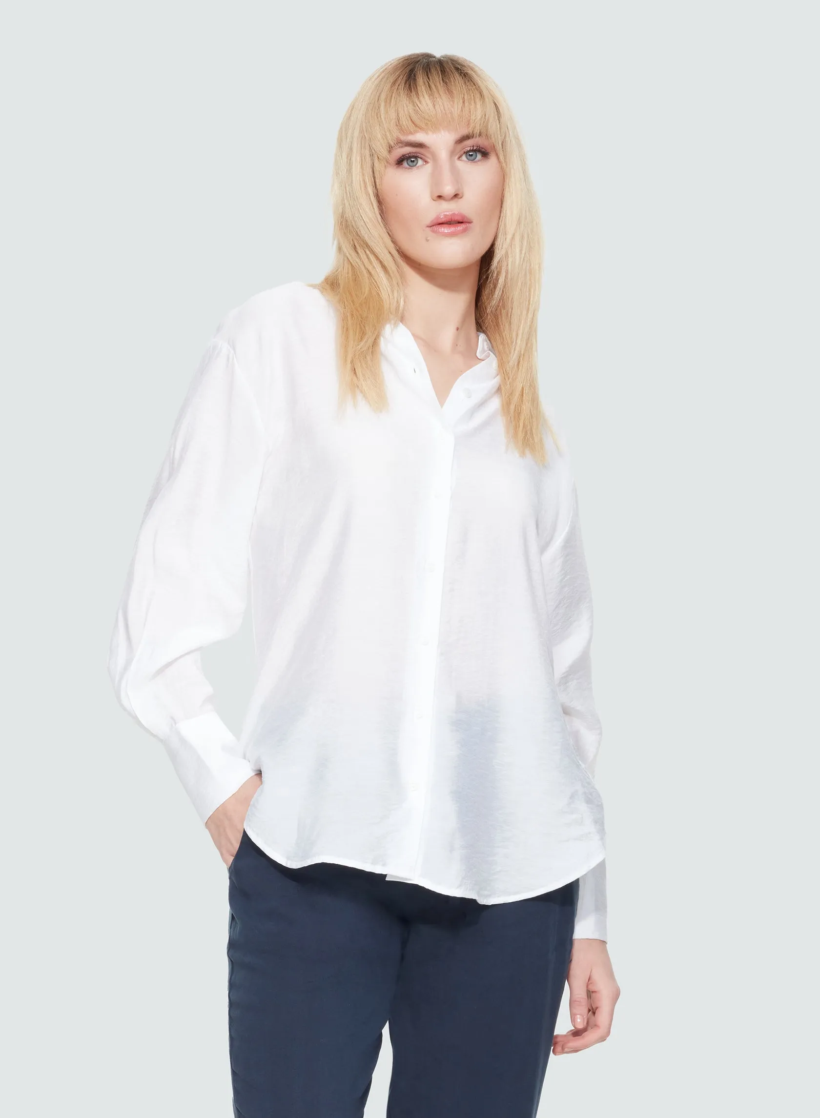 Elena Textured Button Down Blouse