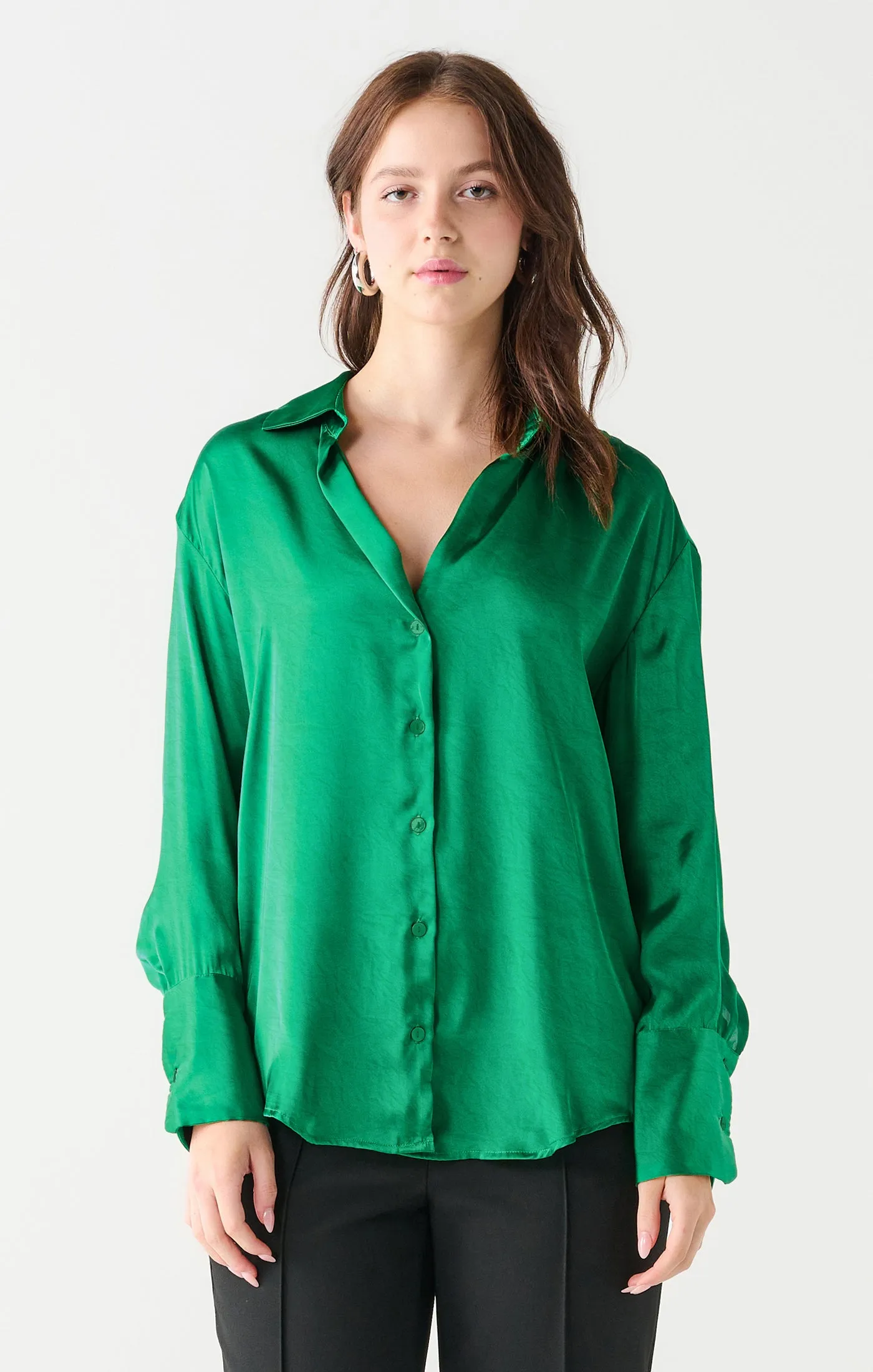 Elena Textured Button Down Blouse