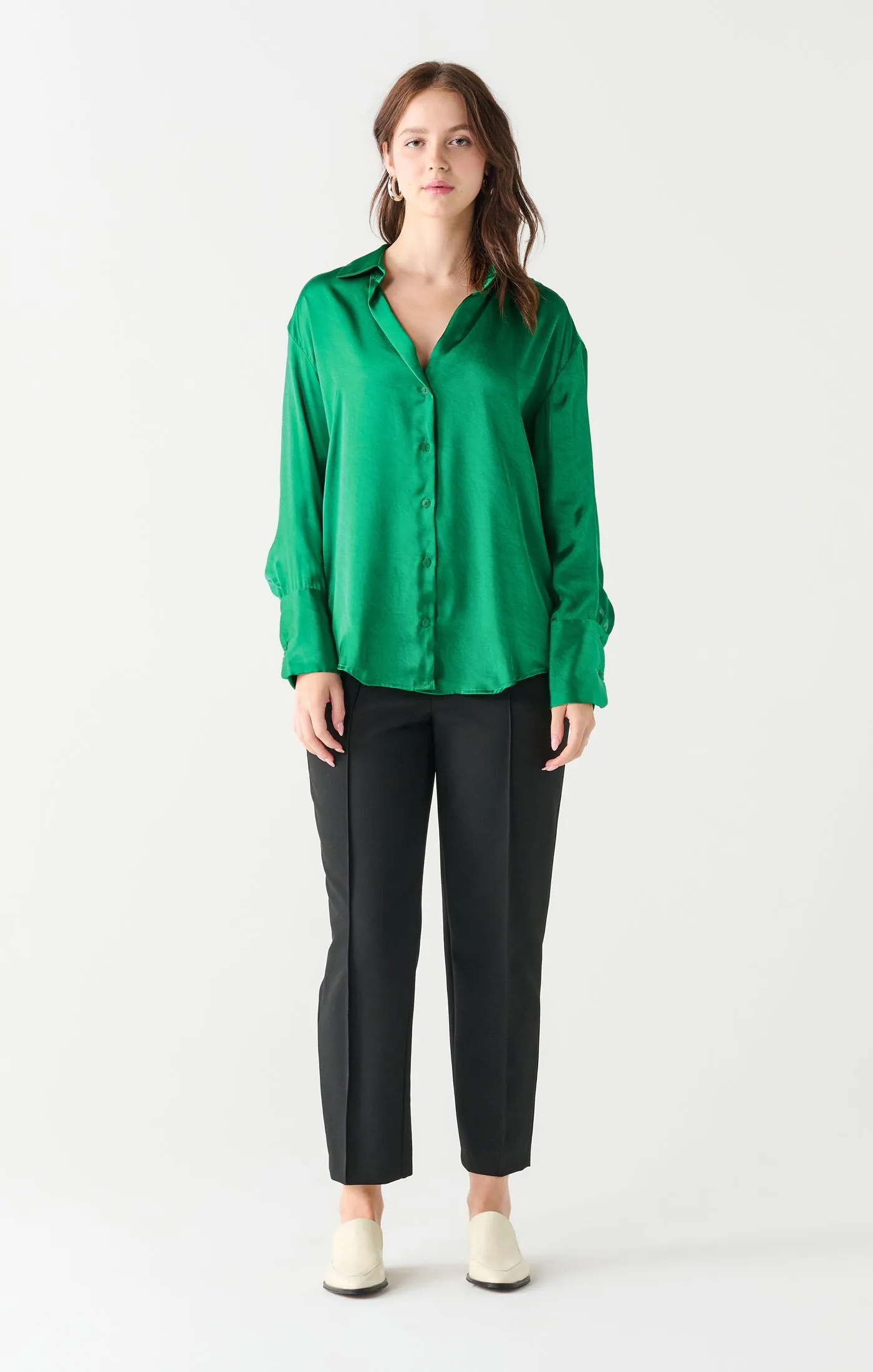 Elena Textured Button Down Blouse