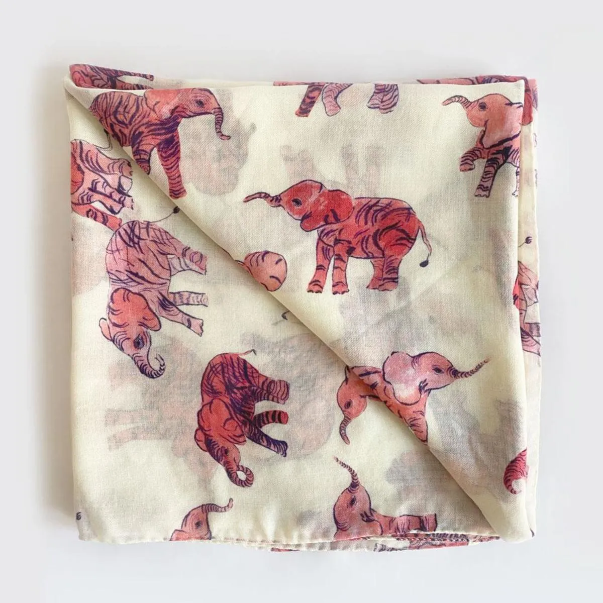 Elephant Scarf - Pink