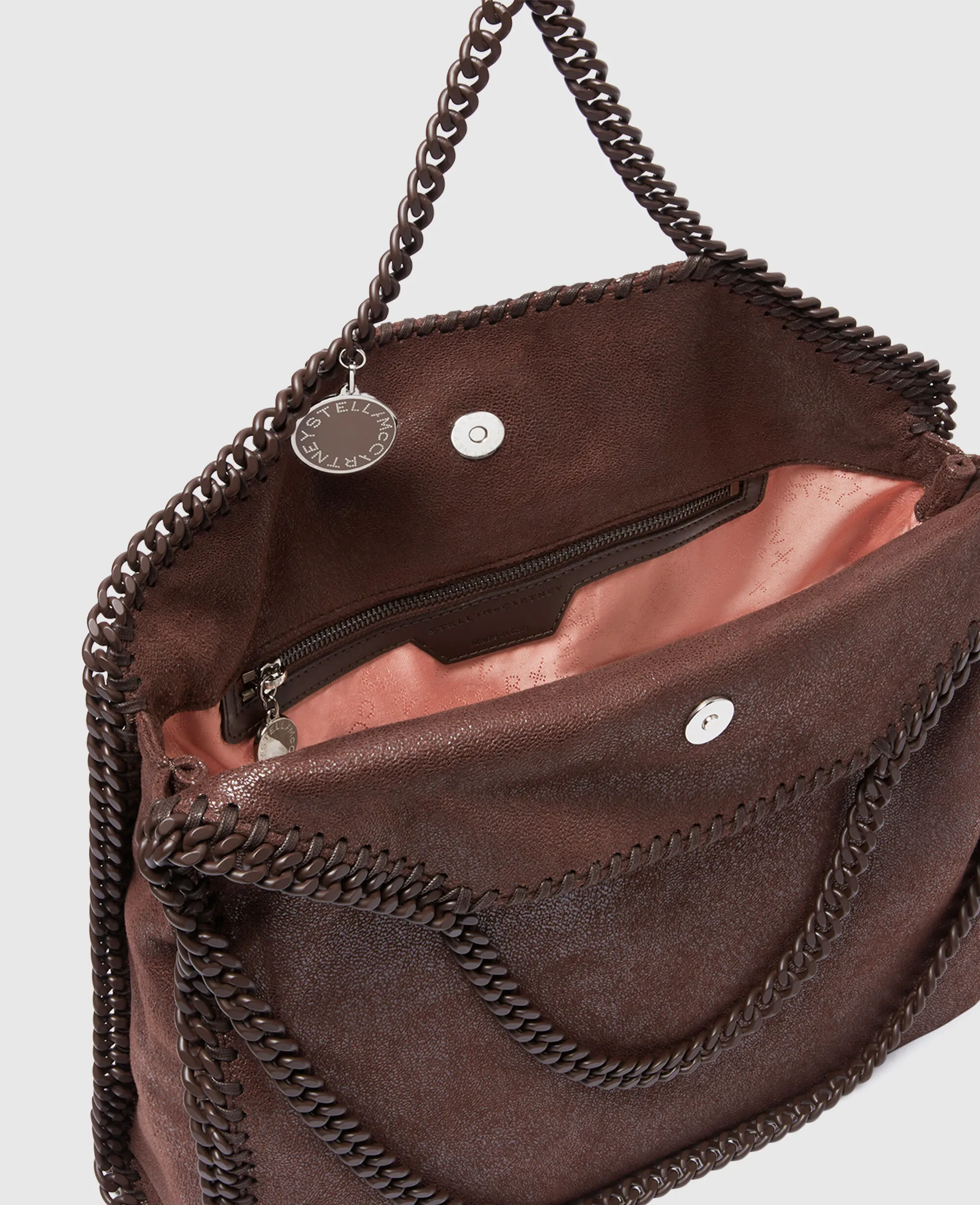 Falabella Fold-Over Enamel Tote Bag