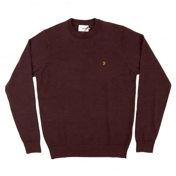 Farah Mullen Merino Sweater Bordeaux