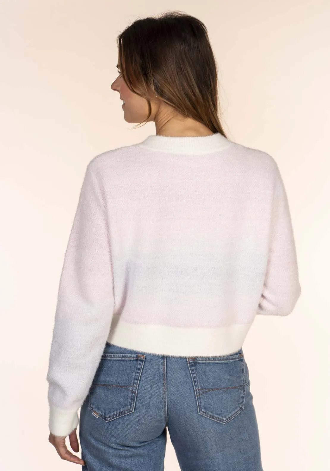 Feather Ombre Cardigan - Lilac