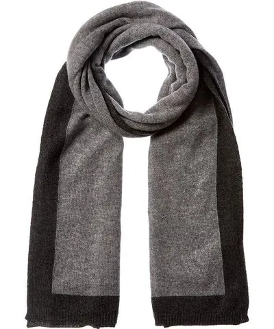 Forte Cashmere Contrast Trim Oversized Cashmere Scarf