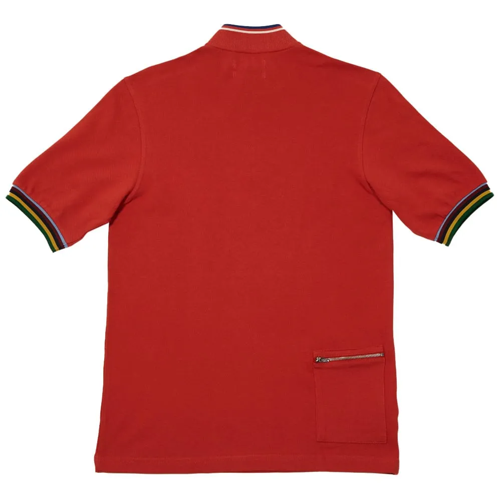 Fred Perry Bradley Wiggins Cycling PoloWashed Red