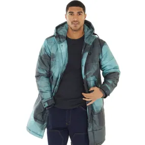 Fred Perry Mens Camouflage Quilted Parka Shaded Navy