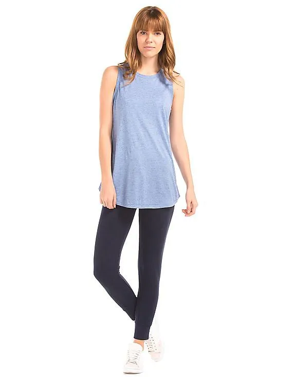 GAP Women Blue Soft Drawstring Leggings