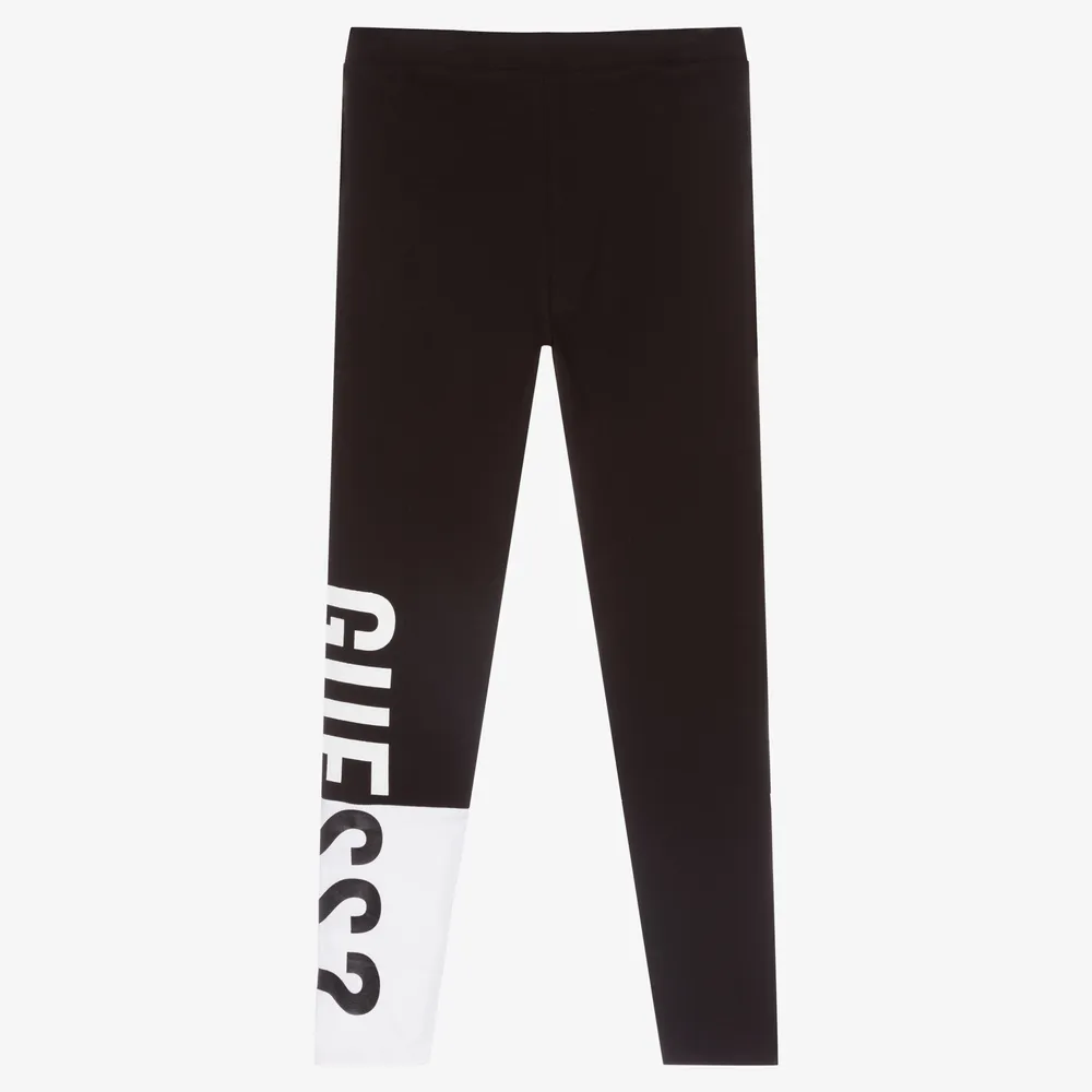 Girls Black Cotton Leggings