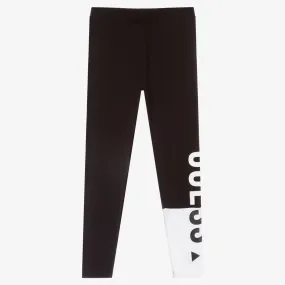 Girls Black Cotton Leggings