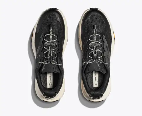 Hoka Men’s Transport Commuter Shoes-Black/Alabaster **Wide Width**