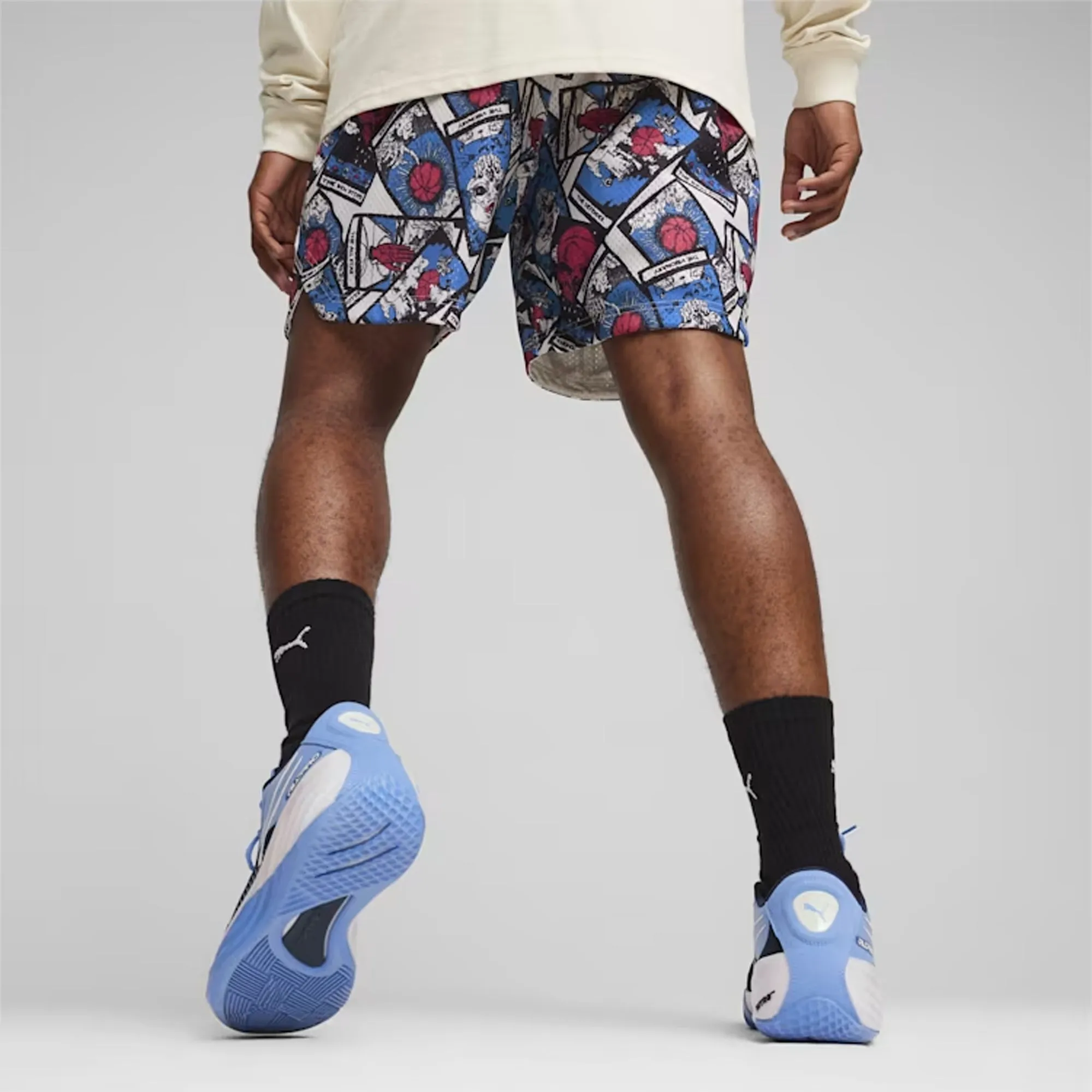 IN YOUR CARDS BASKETBALL SHORTS 'ALPINE SNOW-AOP'