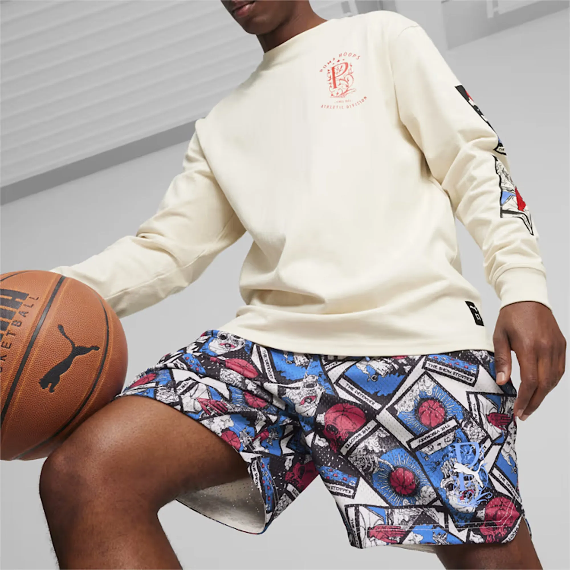 IN YOUR CARDS BASKETBALL SHORTS 'ALPINE SNOW-AOP'