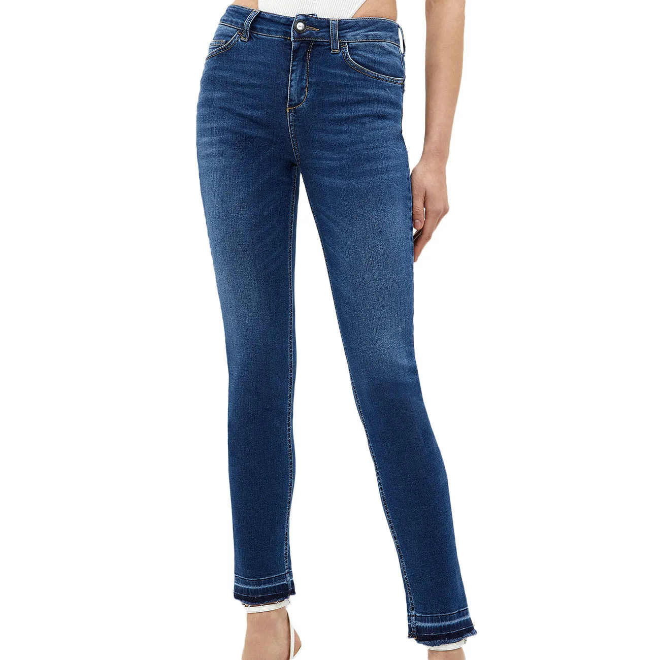 JEANS BOTTOM UP Donna Darkblue