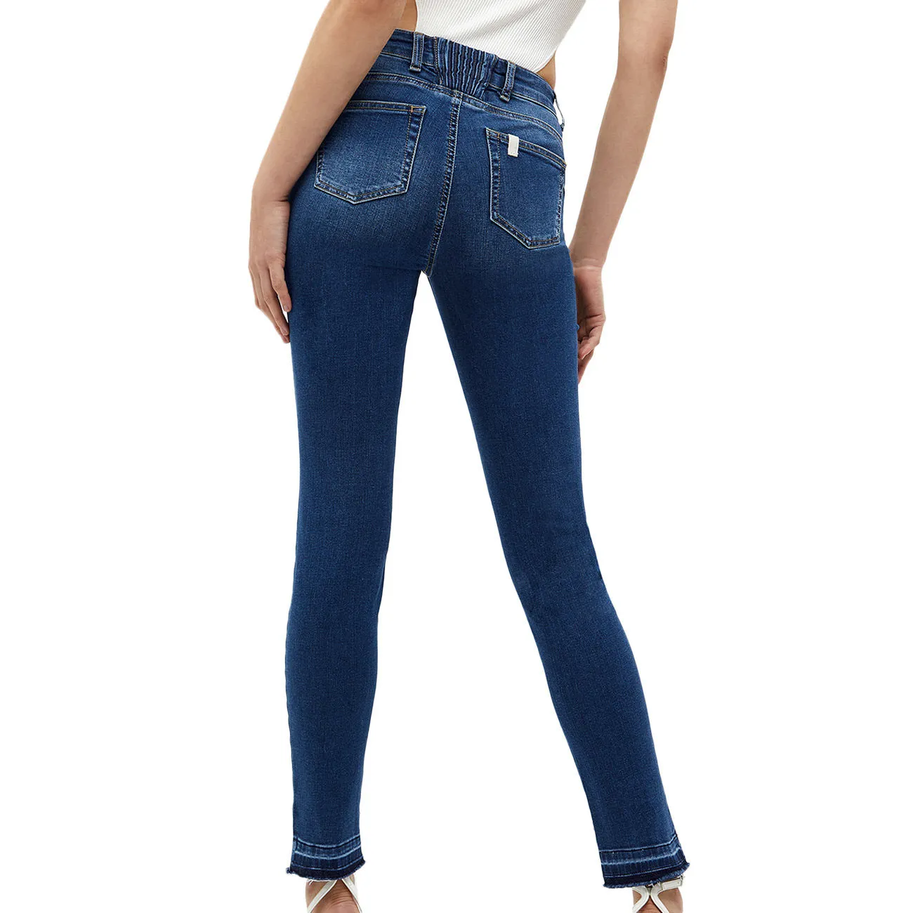 JEANS BOTTOM UP Donna Darkblue