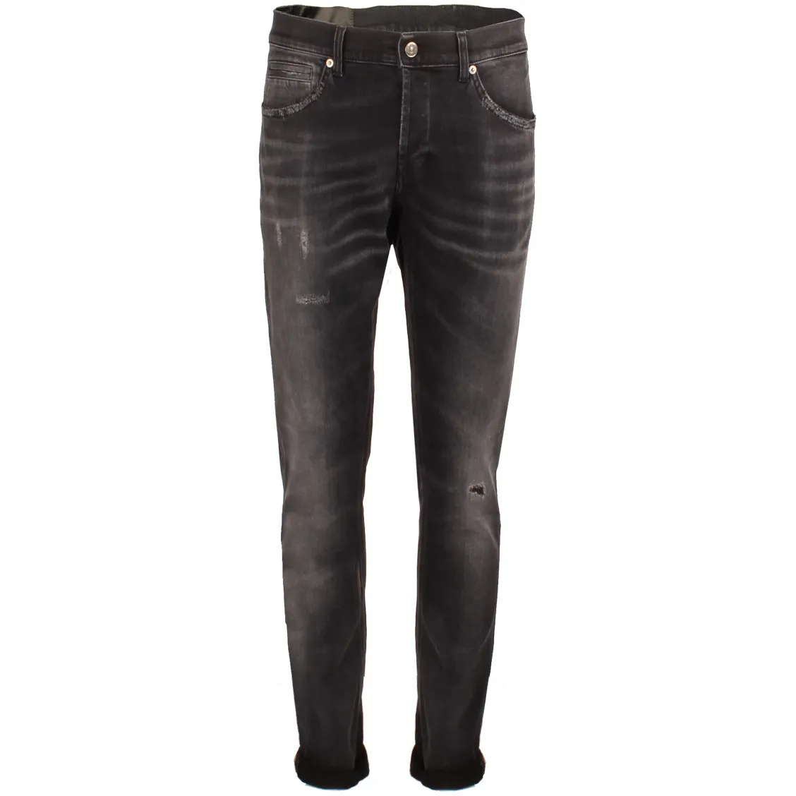 JEANS GEORGE CON RAMMENDI Uomo Nero