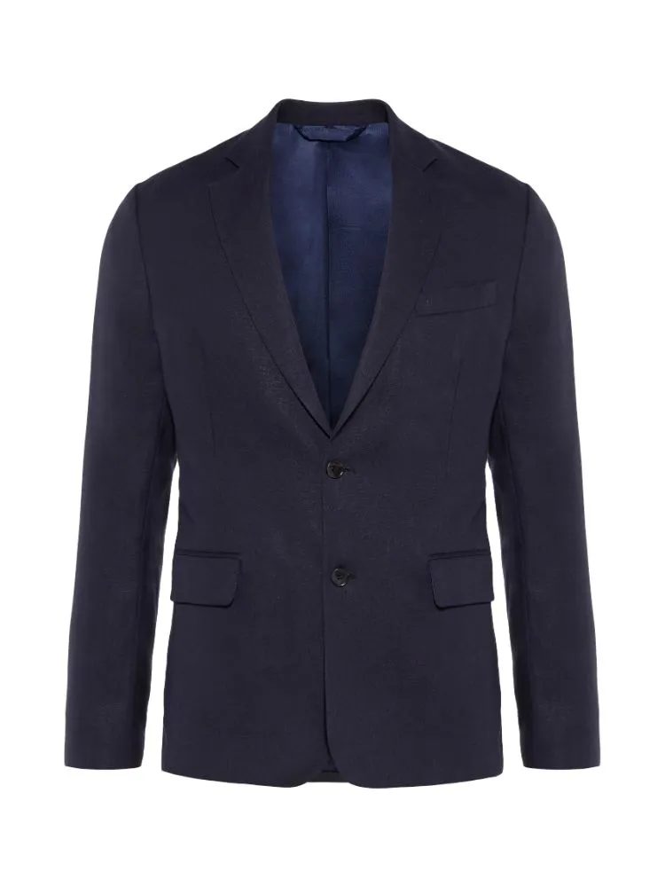 J.Lindeberg Mens Hopper Soft Tech Linen Blazer - JL NAVY