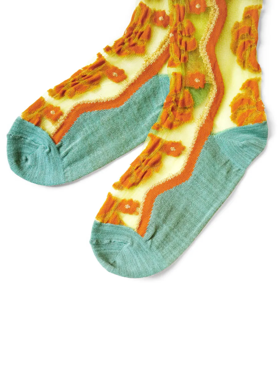 Kapital 200 Moulrankilt Pattern Sea Rue Socks