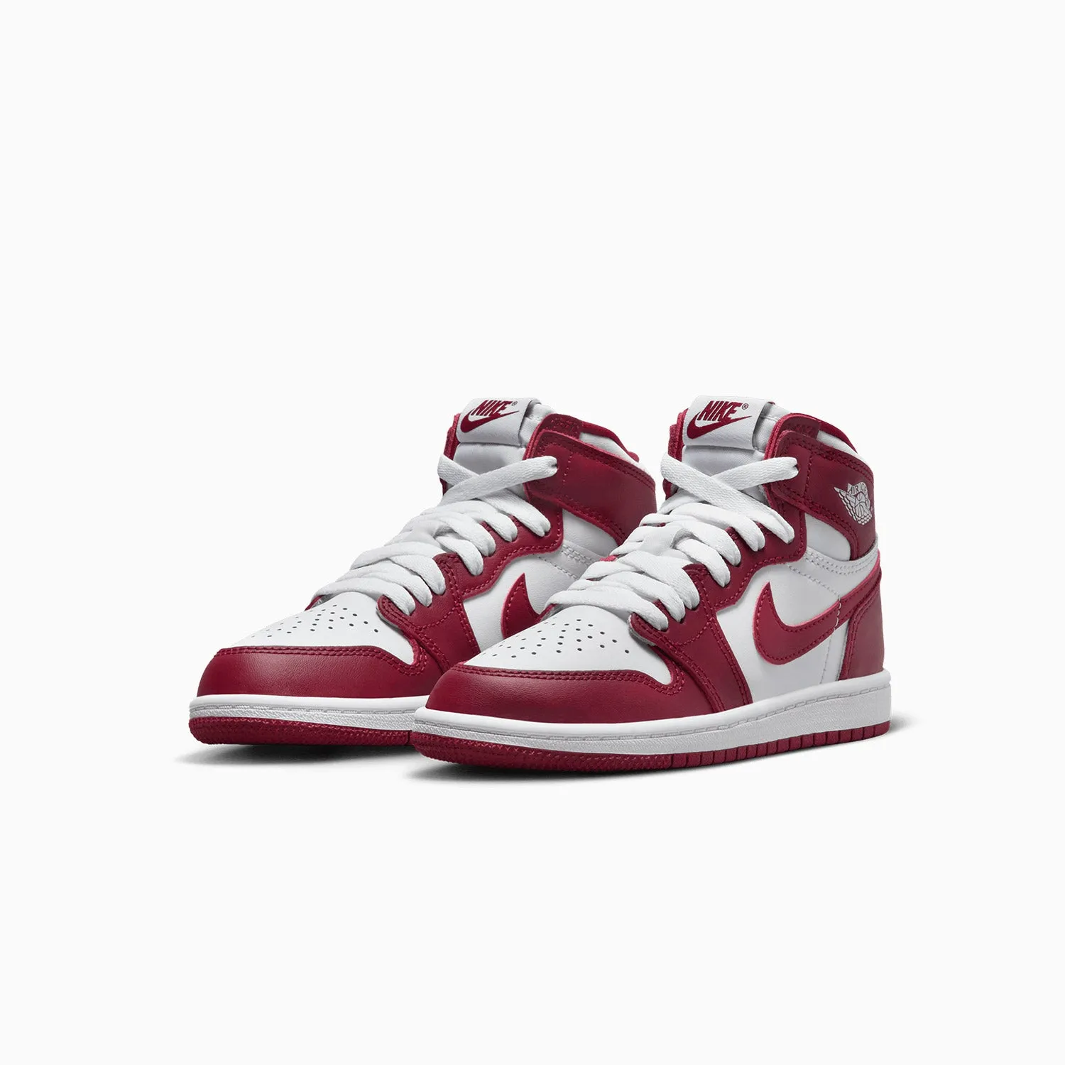 Kid's Air Jordan 1 Retro OG White Team Red Pre School