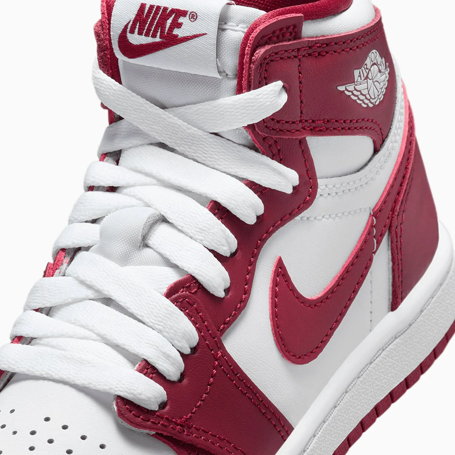 Kid's Air Jordan 1 Retro OG White Team Red Pre School