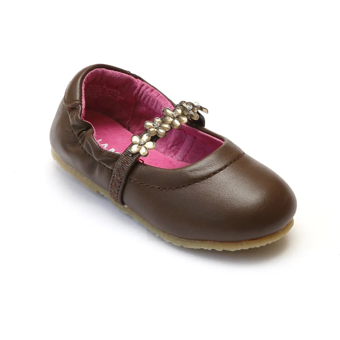 L'Amour Girls H480 Brown Ballet Shoes