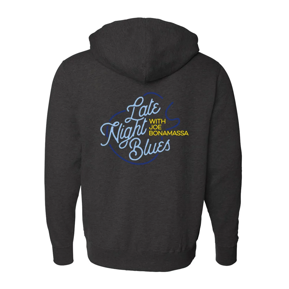 Late Night Blues Zip-Up Hoodie (Unisex)