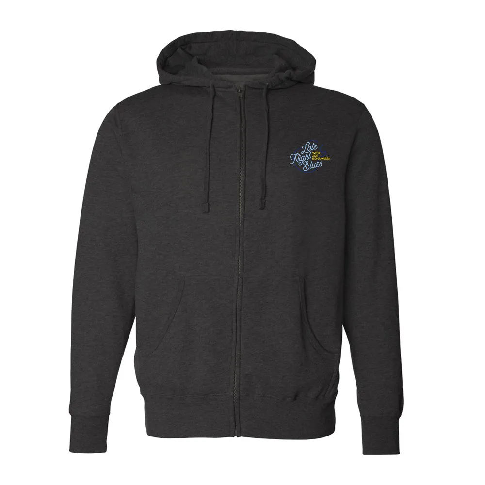 Late Night Blues Zip-Up Hoodie (Unisex)