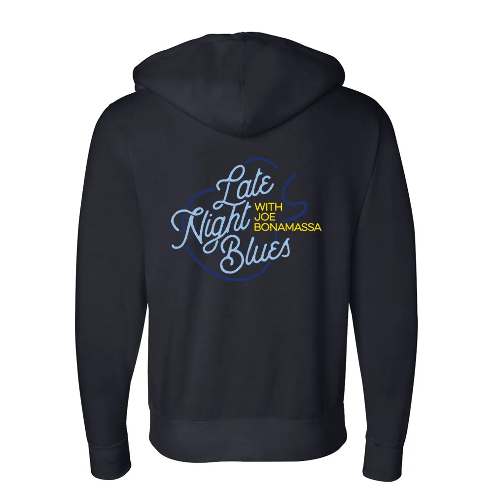 Late Night Blues Zip-Up Hoodie (Unisex)