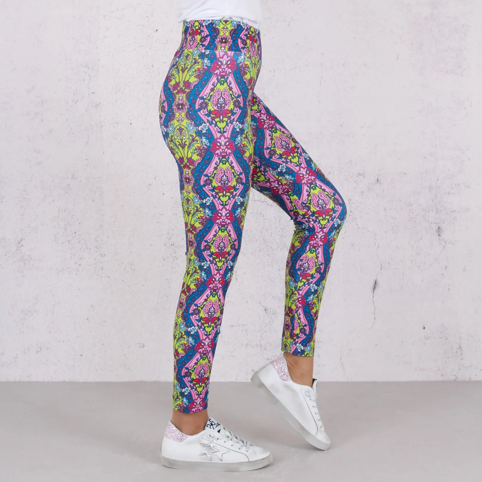 Leggings Fantasia Multicolor Rosa