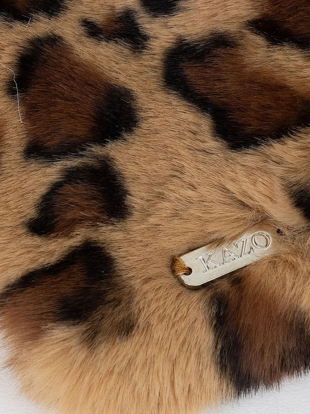 Leopard Print Faux Fur Scarf