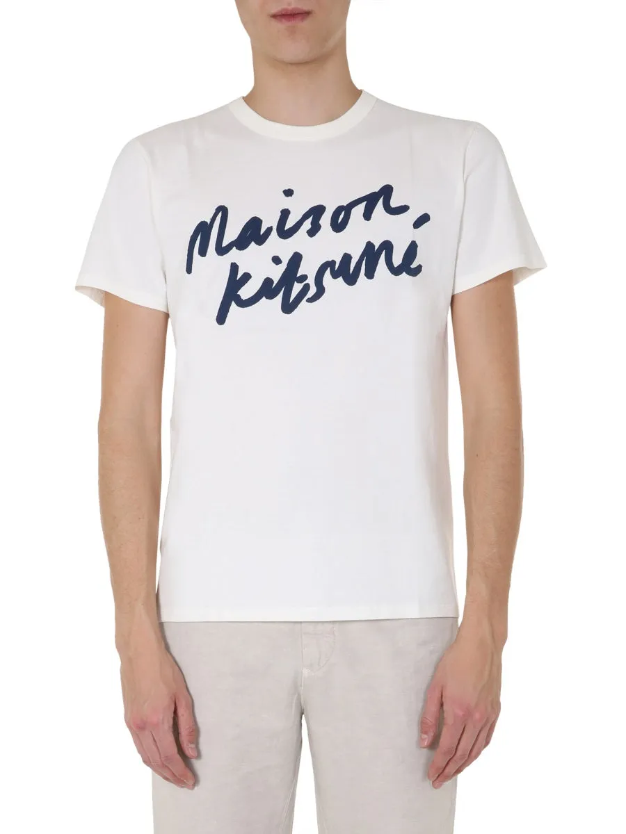 Maison Kitsuné Handwriting Logo T-Shirt