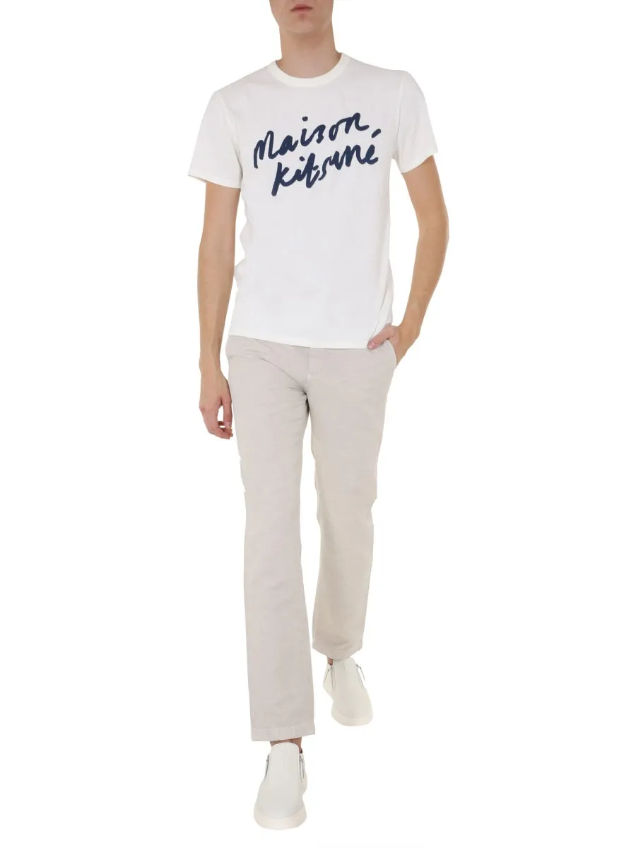 Maison Kitsuné Handwriting Logo T-Shirt