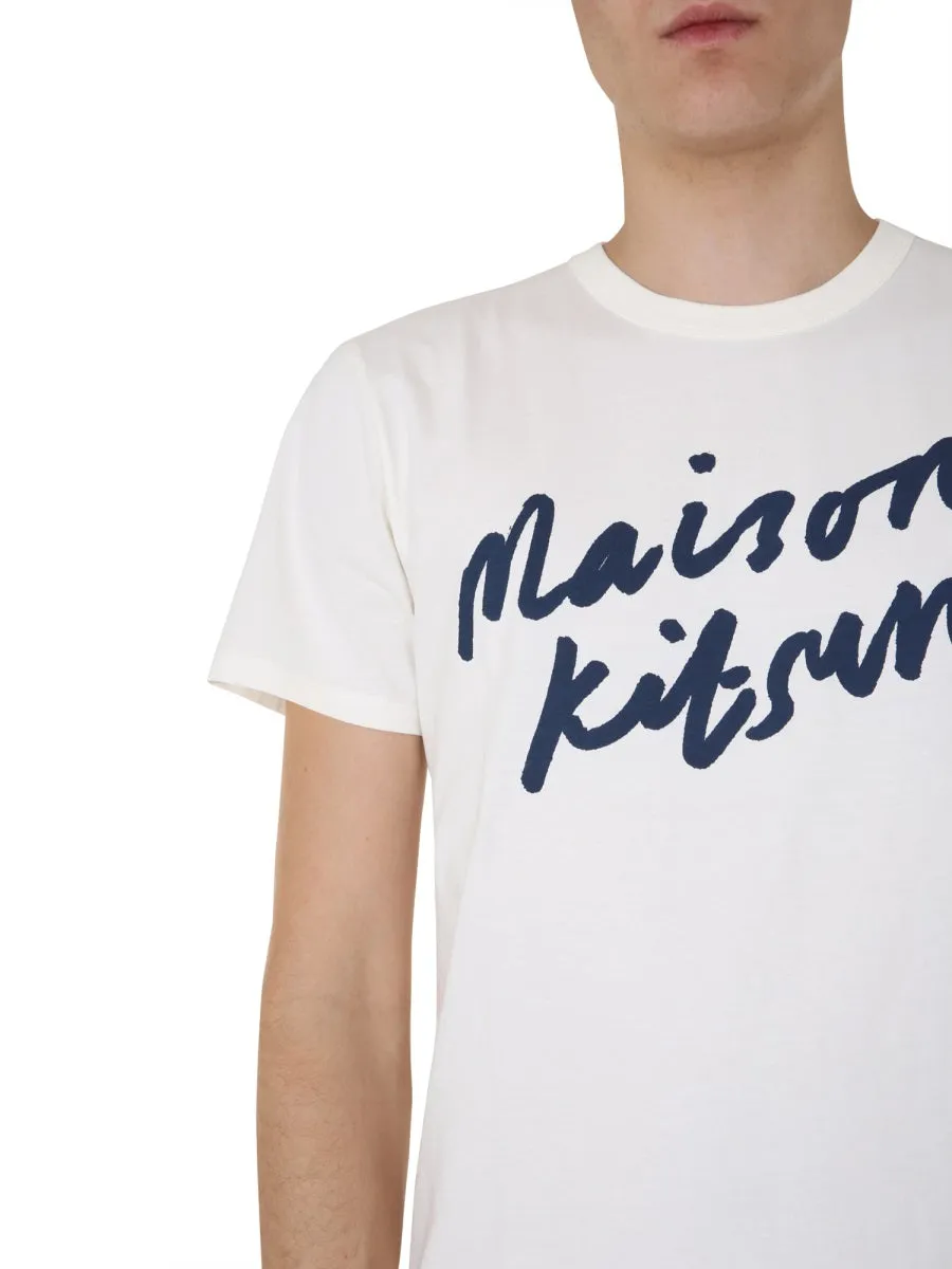 Maison Kitsuné Handwriting Logo T-Shirt