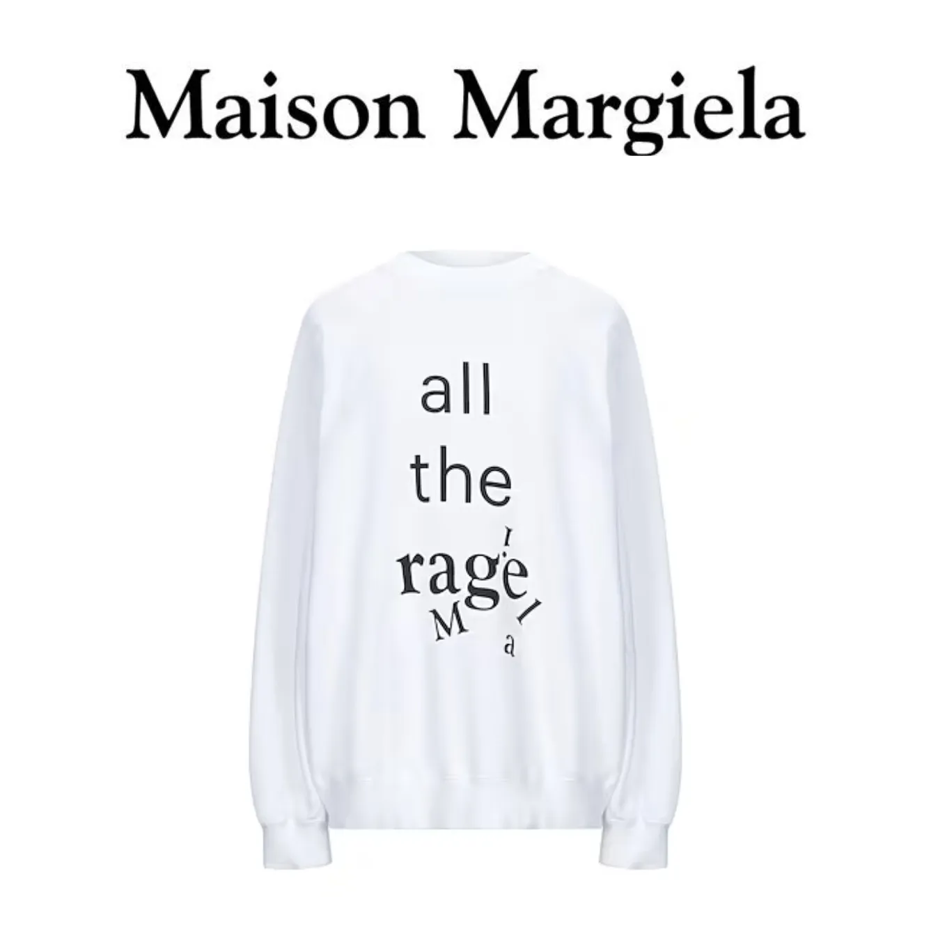 Maison Margiela  |Crew Neck Street Style Long Sleeves Plain Cotton Logo