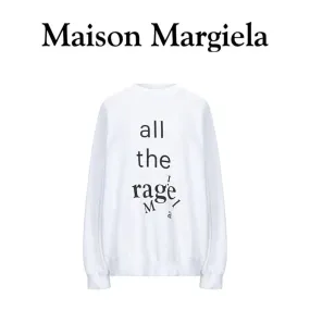 Maison Margiela  |Crew Neck Street Style Long Sleeves Plain Cotton Logo