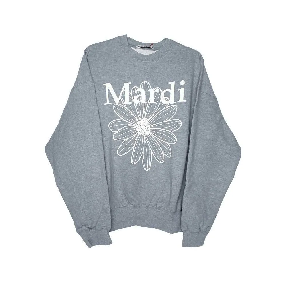 Mardi Mercredi  |Crew Neck Flower Patterns Unisex Long Sleeves Plain Cotton