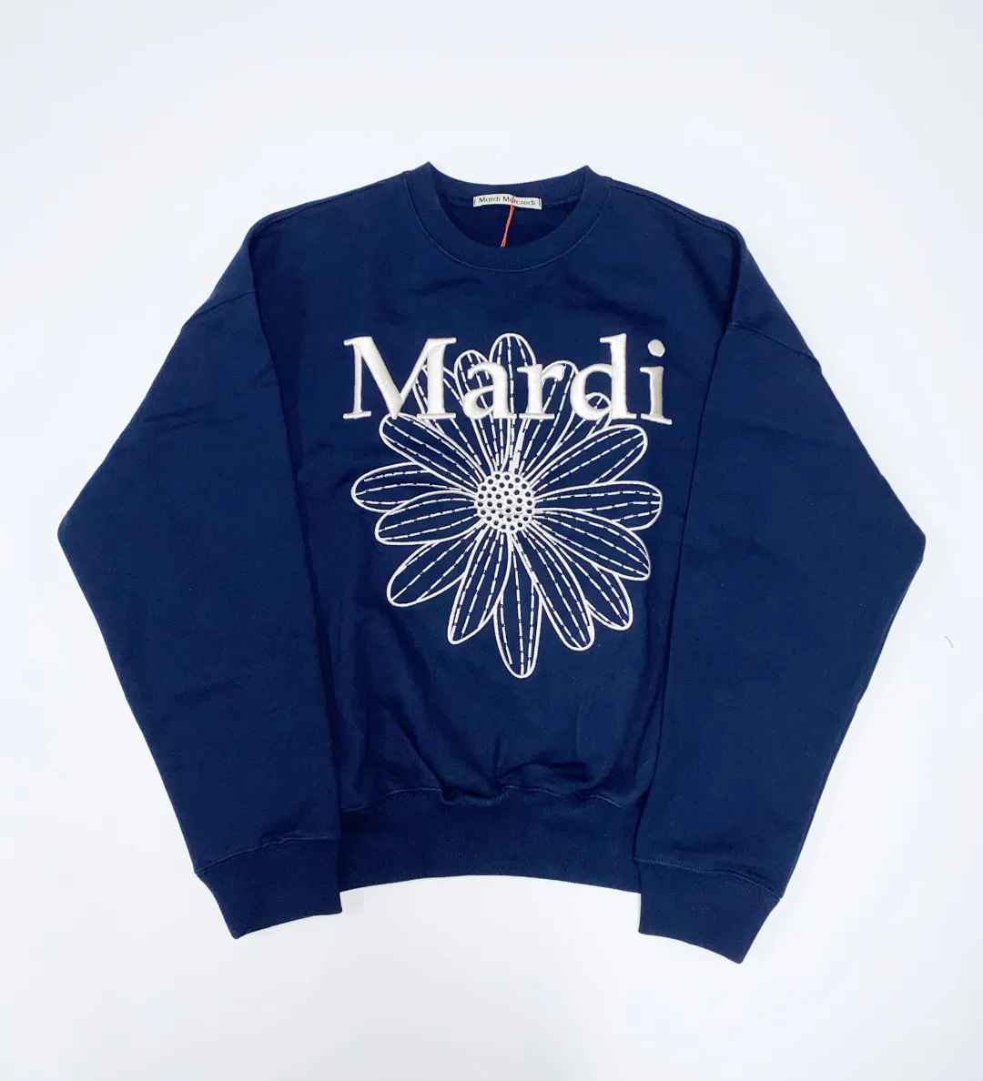 Mardi Mercredi  |Crew Neck Flower Patterns Unisex Long Sleeves Plain Cotton