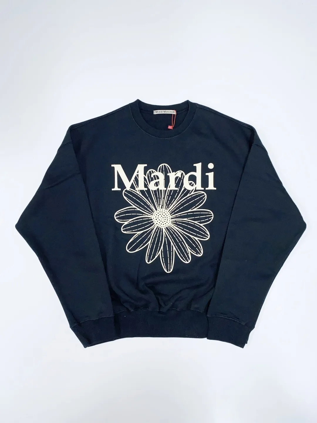 Mardi Mercredi  |Crew Neck Flower Patterns Unisex Long Sleeves Plain Cotton