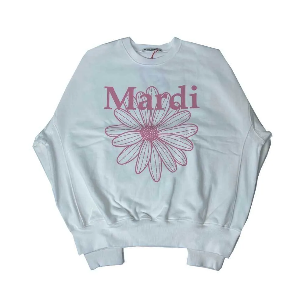 Mardi Mercredi  |Crew Neck Flower Patterns Unisex Long Sleeves Plain Cotton