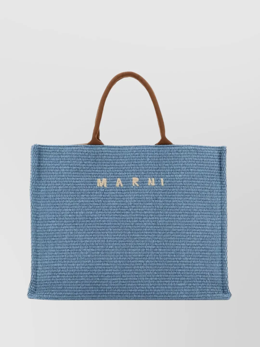 Marni   Oversized raffia tote bag with multiple handles