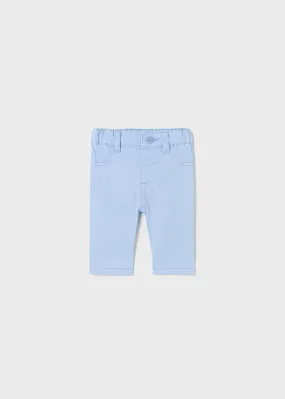 Mayoral Twill basic trousers for newborn boy - Light blue