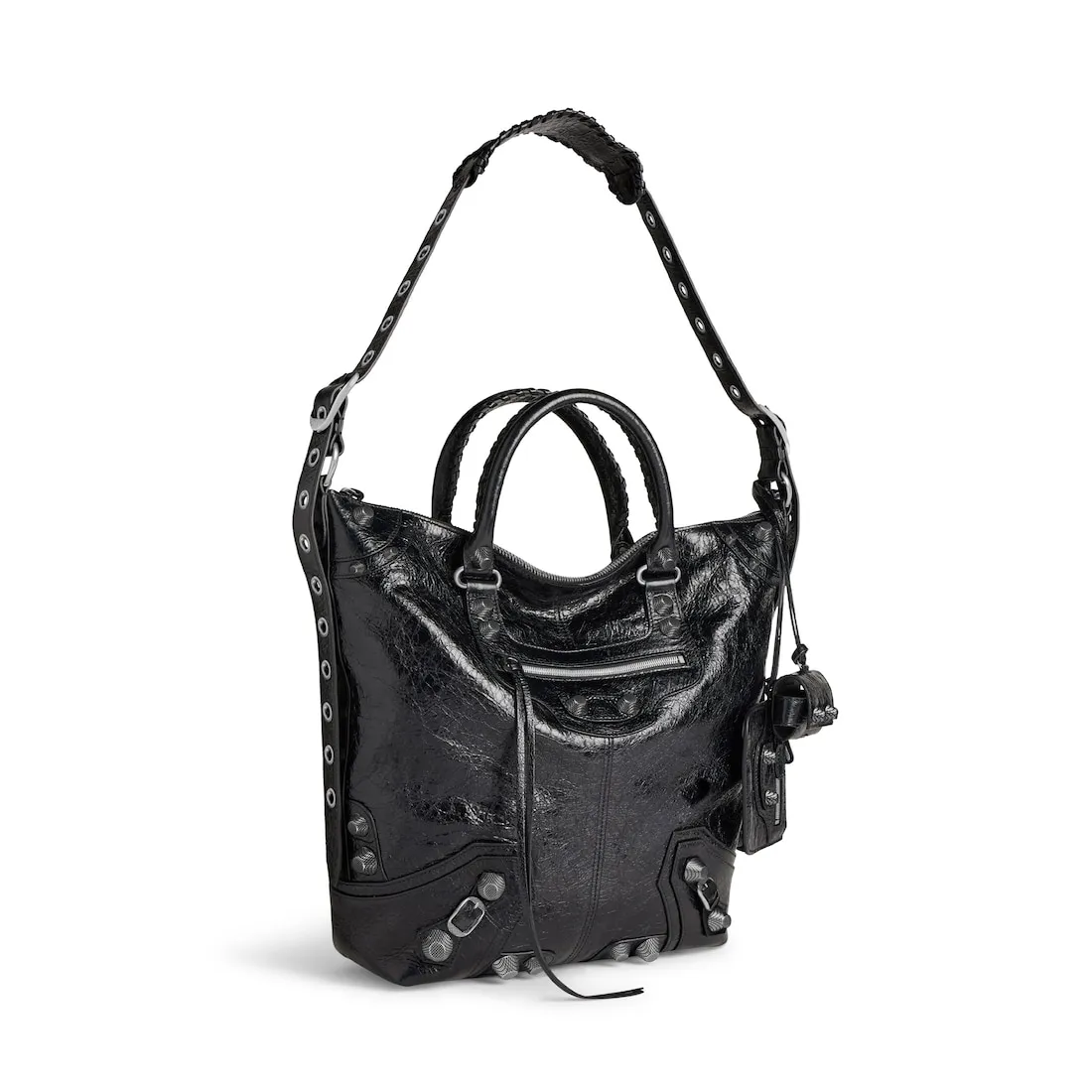      Men's Le Cagole Medium Tote Bag in Black 