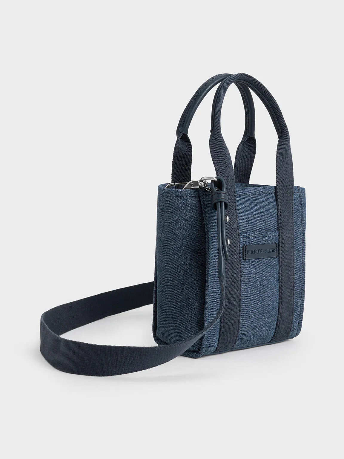 Mini Kay Denim Tote Bag - Denim Blue