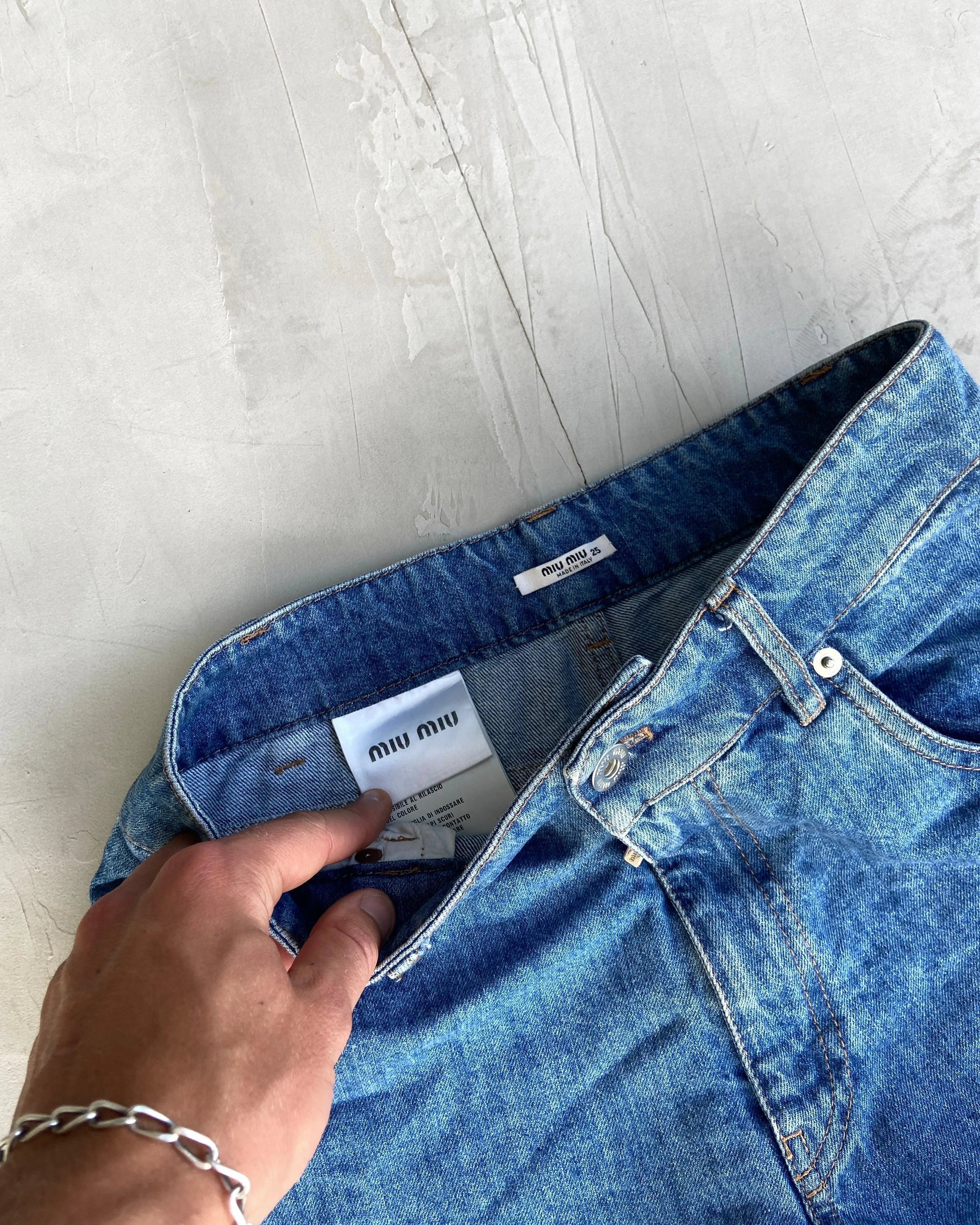 MIU MIU SS19 'LOGO POCKET' JEANS - W26