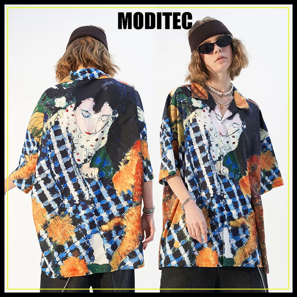 MODITEC  |Button-down Other Plaid Patterns Flower Patterns