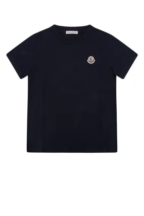 Moncler Enfant Logo Patch Crewneck T-Shirt