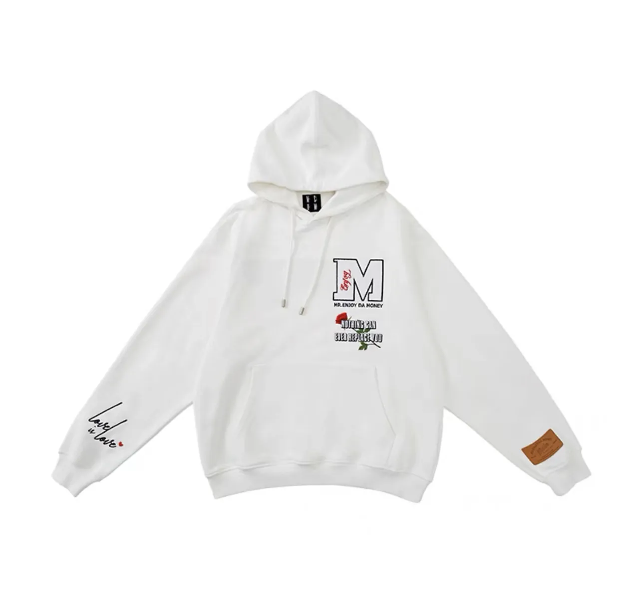 MR. ENJOY DA MONEY  |Unisex Street Style Long Sleeves Oversized Logo Hoodies