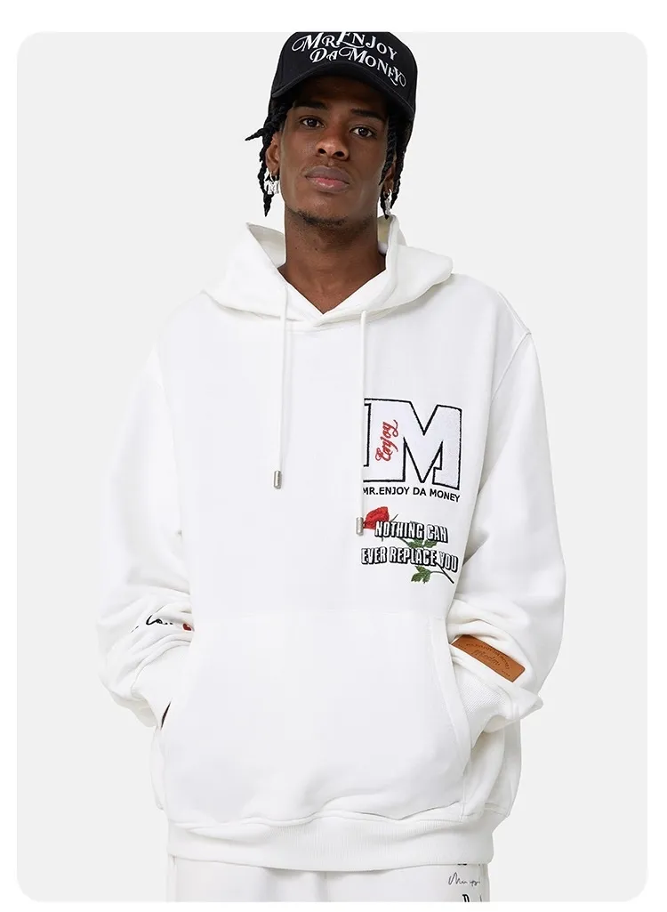 MR. ENJOY DA MONEY  |Unisex Street Style Long Sleeves Oversized Logo Hoodies