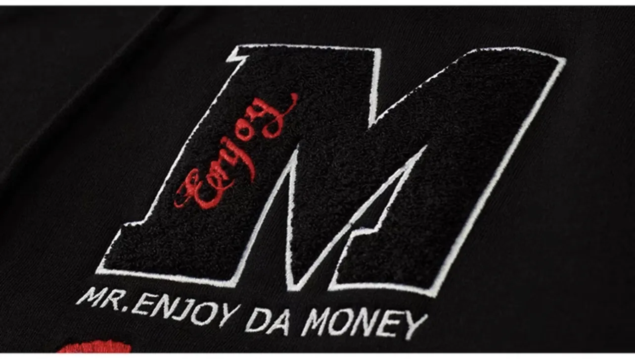 MR. ENJOY DA MONEY  |Unisex Street Style Long Sleeves Oversized Logo Hoodies