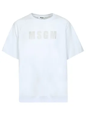 MSGM Logo Printed Crewneck T-Shirt